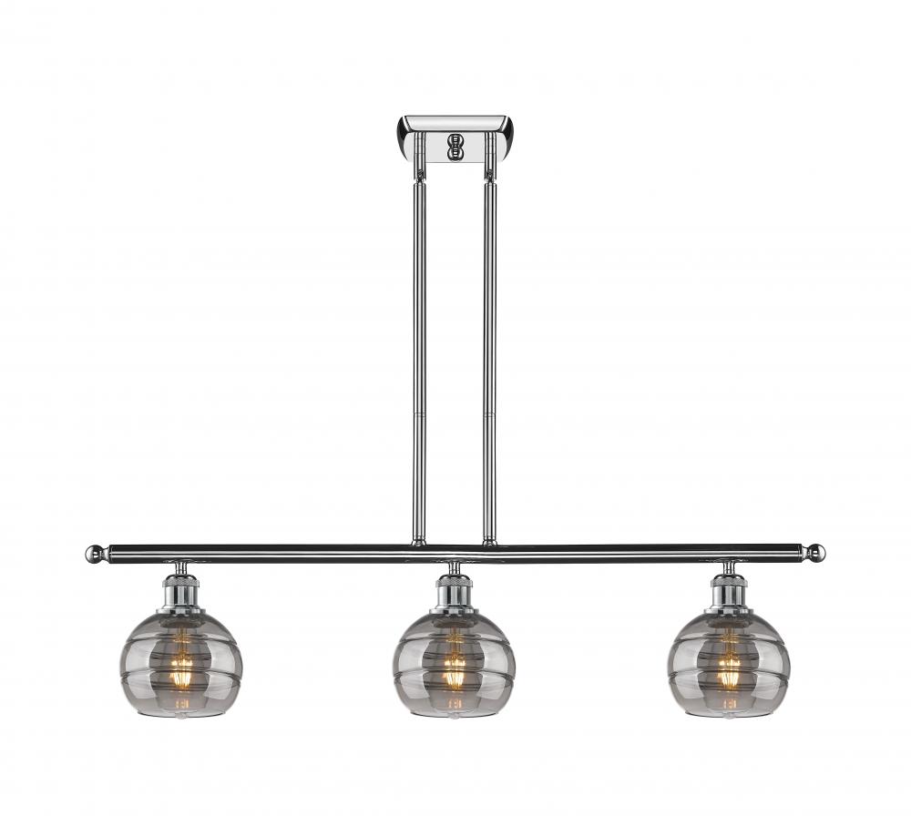 Rochester - 3 Light - 36 inch - Polished Chrome - Cord hung - Island Light