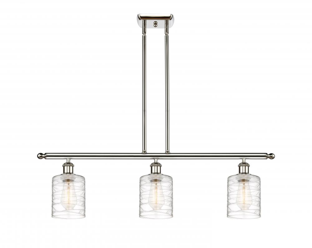 Cobbleskill - 3 Light - 36 inch - Polished Nickel - Cord hung - Island Light