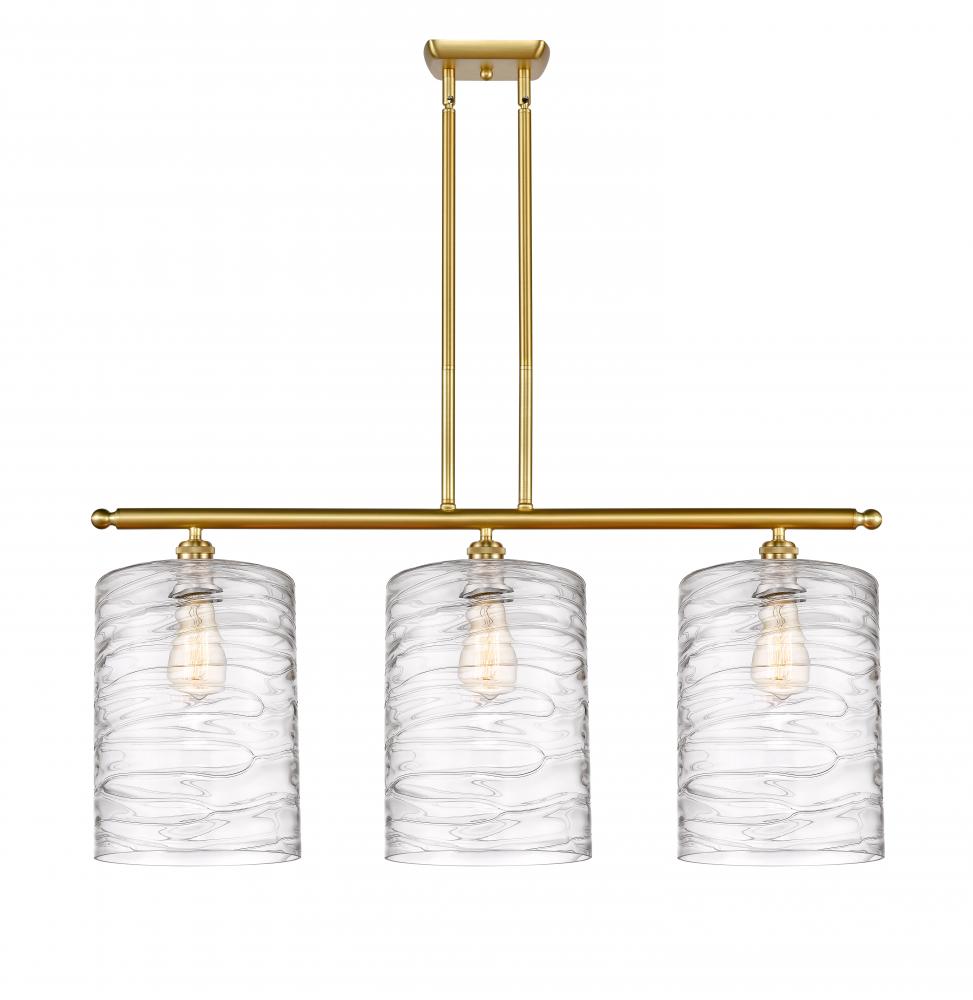 Cobbleskill - 3 Light - 36 inch - Satin Gold - Cord hung - Island Light