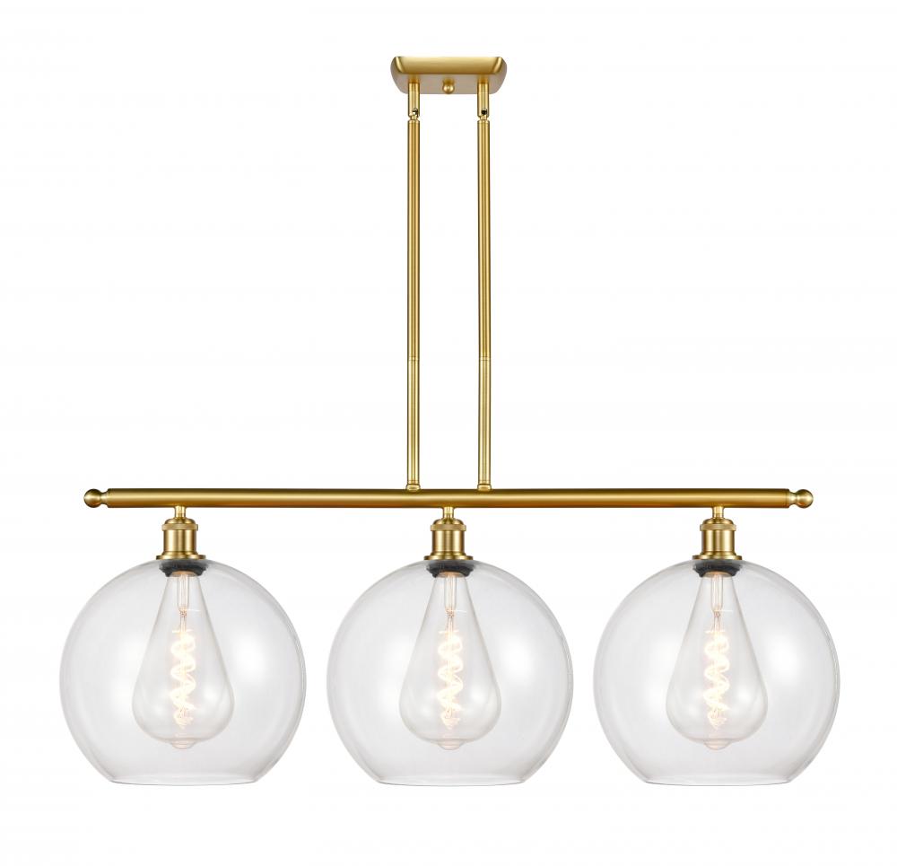 Athens - 3 Light - 38 inch - Satin Gold - Stem Hung - Island Light