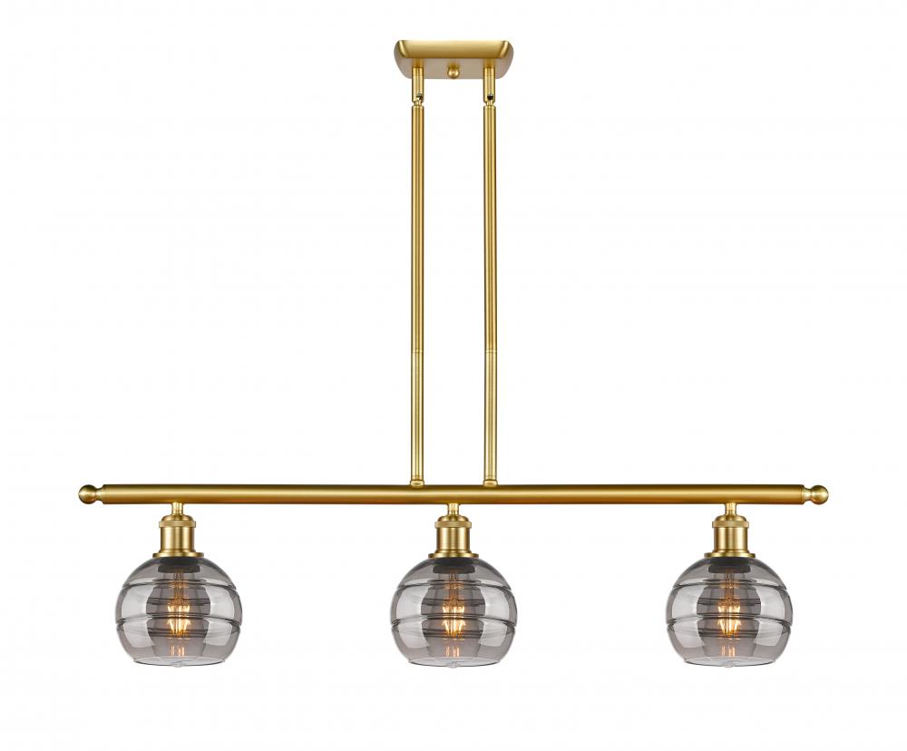 Rochester - 3 Light - 36 inch - Satin Gold - Cord hung - Island Light