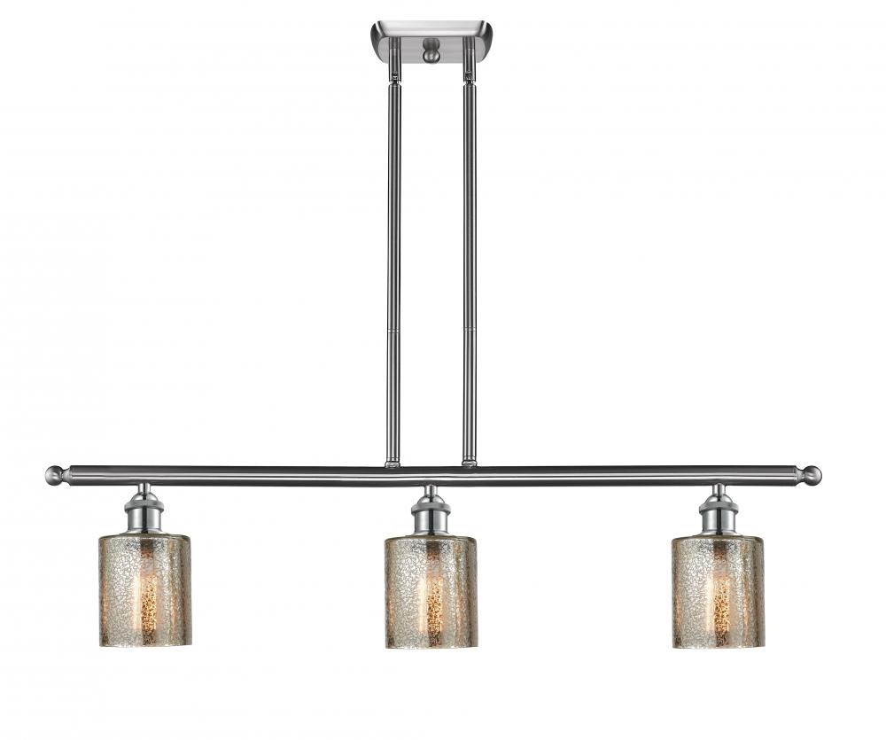 Cobbleskill - 3 Light - 36 inch - Brushed Satin Nickel - Cord hung - Island Light