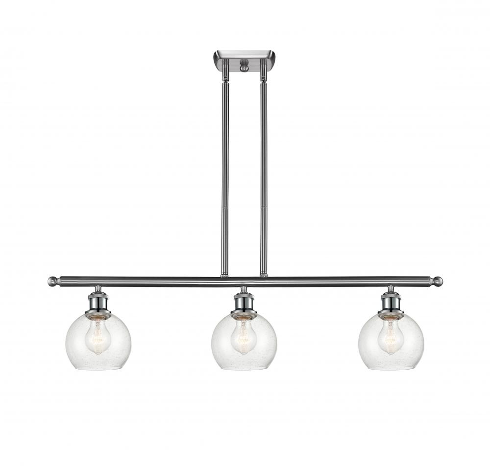 Athens - 3 Light - 36 inch - Brushed Satin Nickel - Cord hung - Island Light