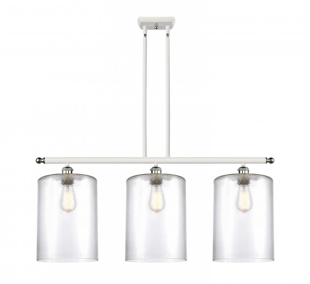 Cobbleskill - 3 Light - 36 inch - White Polished Chrome - Cord hung - Island Light