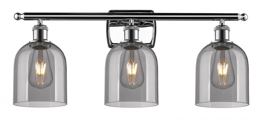 Bella - 3 Light - 26 inch - Polished Chrome - Bath Vanity Light