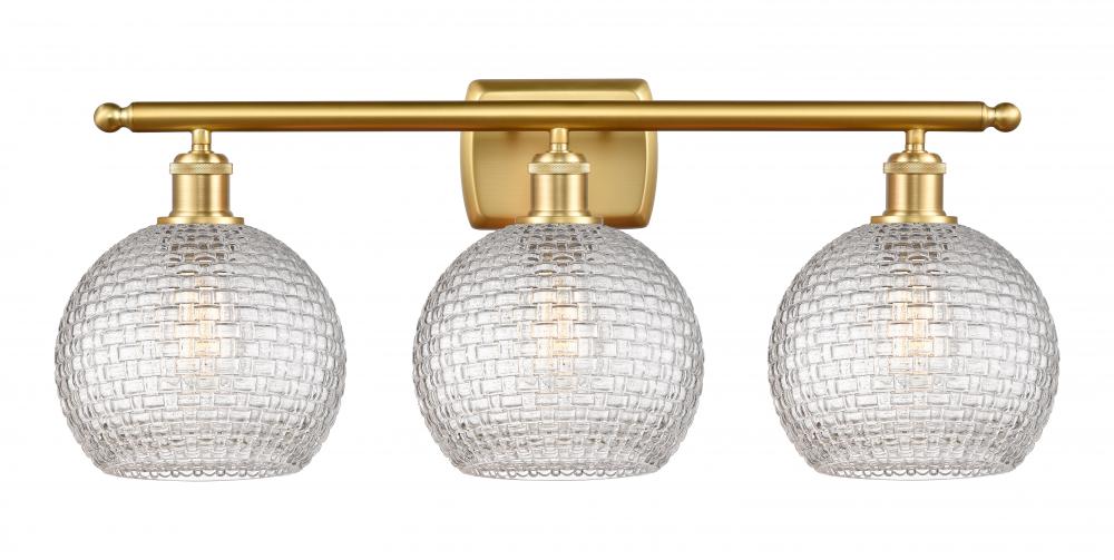 Athens - 3 Light - 28 inch - Satin Gold - Bath Vanity Light