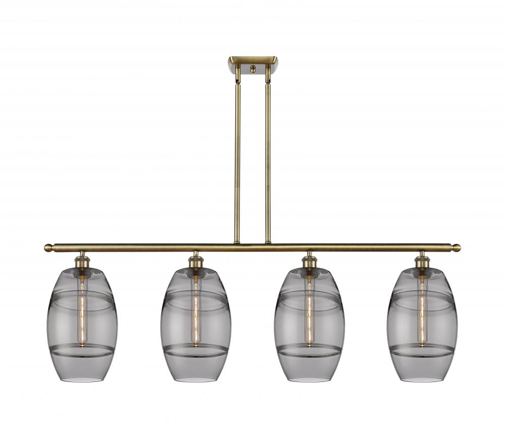 Vaz - 4 Light - 48 inch - Antique Brass - Cord hung - Island Light