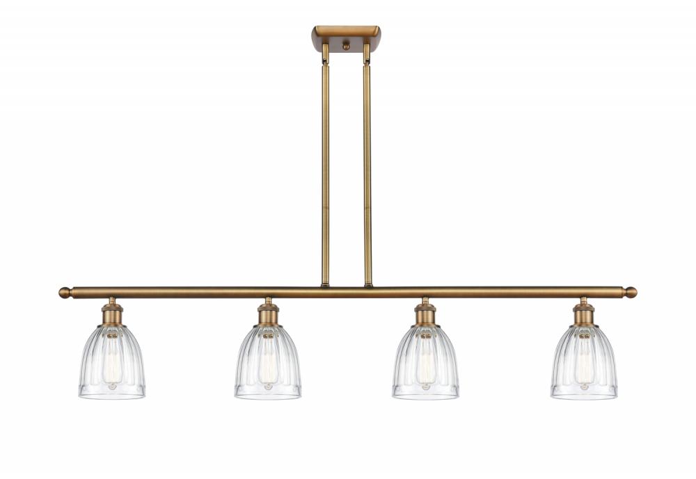 Brookfield - 4 Light - 48 inch - Brushed Brass - Cord hung - Island Light