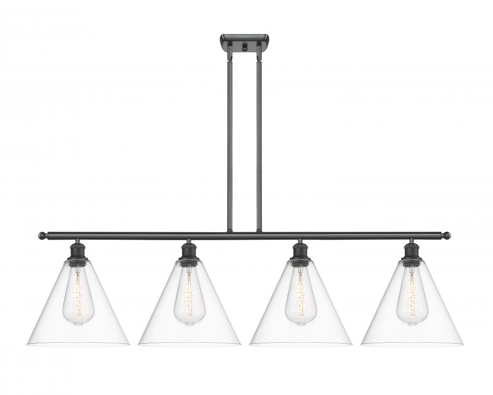 Berkshire - 4 Light - 50 inch - Matte Black - Cord hung - Island Light