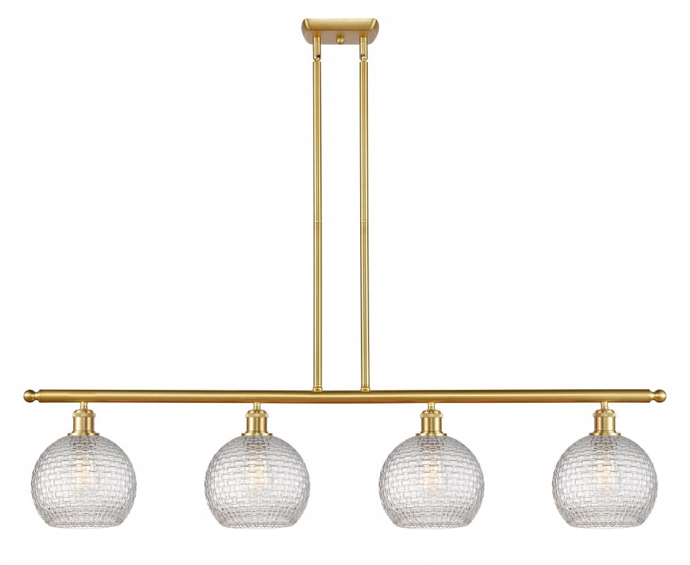 Athens - 4 Light - 48 inch - Satin Gold - Cord hung - Island Light