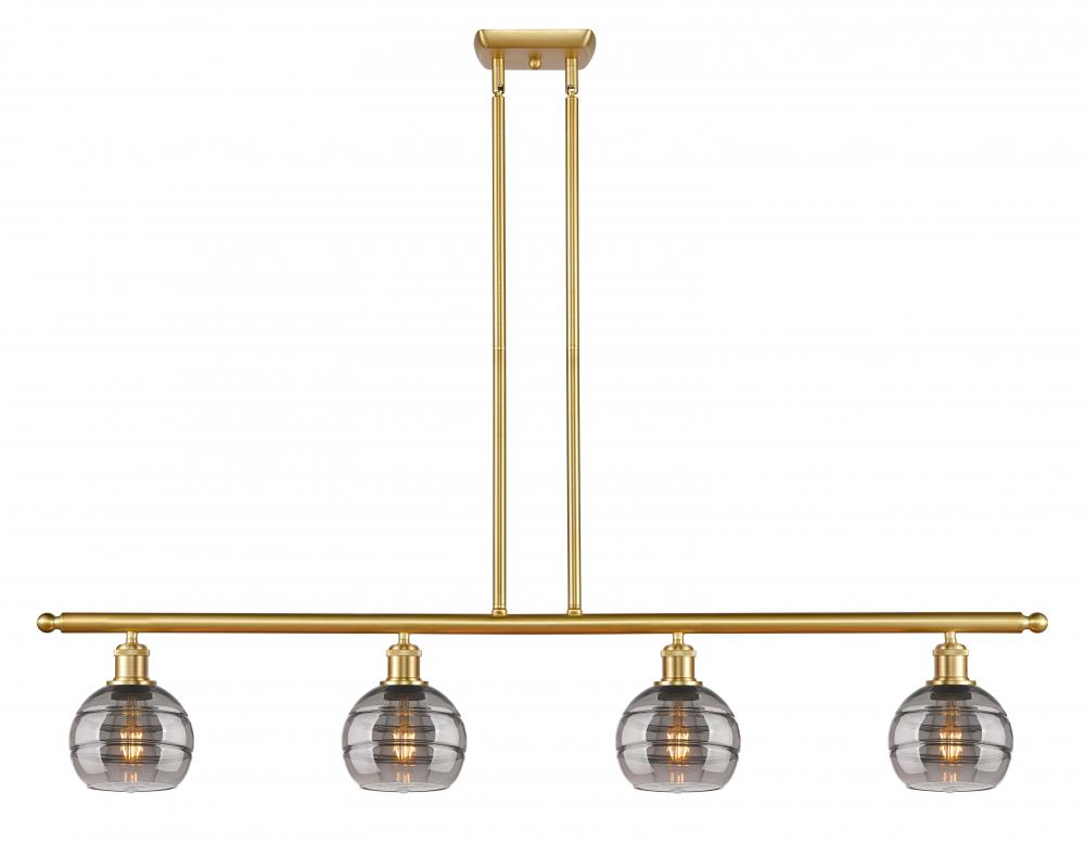 Rochester - 4 Light - 48 inch - Satin Gold - Cord hung - Island Light