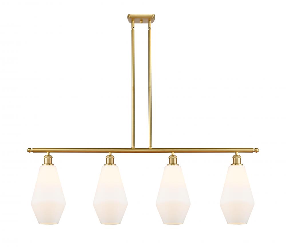 Cindyrella - 4 Light - 48 inch - Satin Gold - Cord hung - Island Light