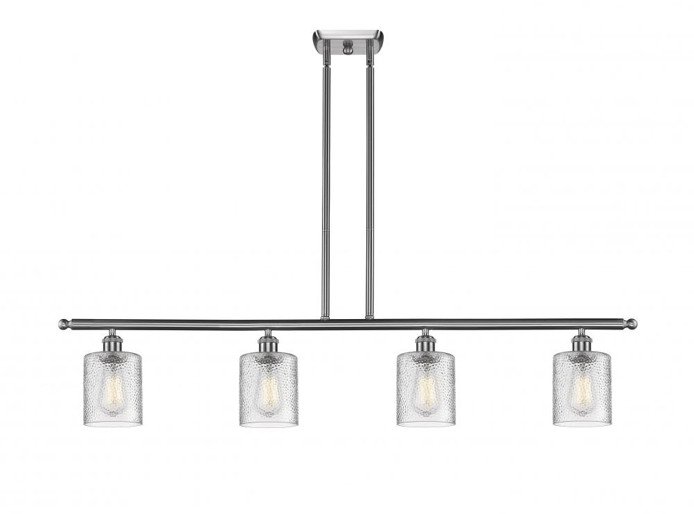 Cobbleskill - 4 Light - 48 inch - Brushed Satin Nickel - Cord hung - Island Light