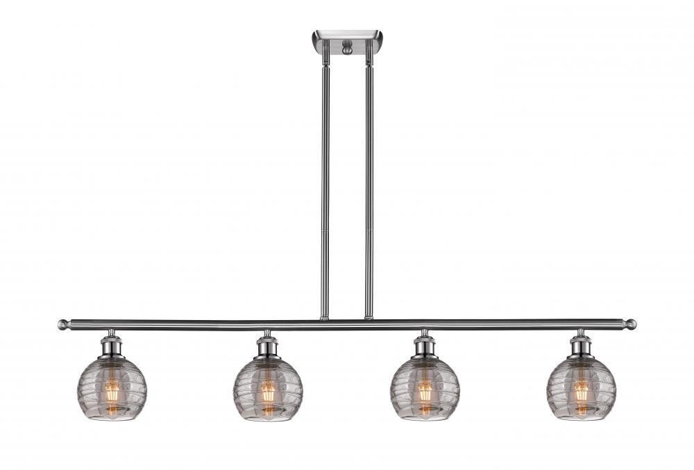 Athens Deco Swirl - 4 Light - 48 inch - Brushed Satin Nickel - Cord hung - Island Light