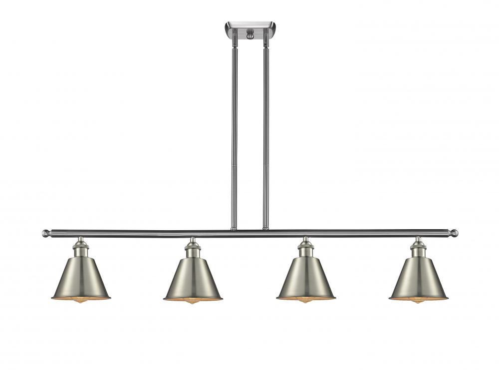 Smithfield - 4 Light - 48 inch - Brushed Satin Nickel - Cord hung - Island Light