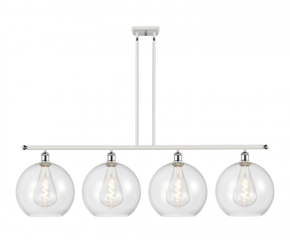 Athens - 4 Light - 50 inch - White Polished Chrome - Stem Hung - Island Light