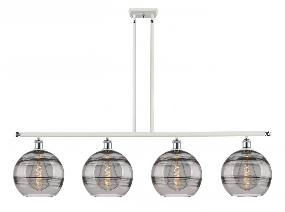 Rochester - 4 Light - 48 inch - White Polished Chrome - Cord hung - Island Light