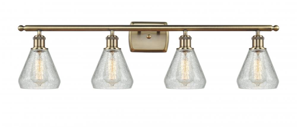 Conesus - 4 Light - 36 inch - Antique Brass - Bath Vanity Light