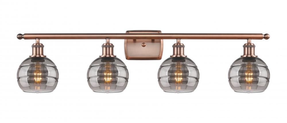 Rochester - 4 Light - 36 inch - Antique Copper - Bath Vanity Light