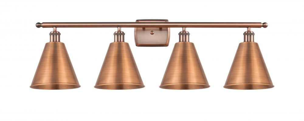 Berkshire - 4 Light - 38 inch - Antique Copper - Bath Vanity Light