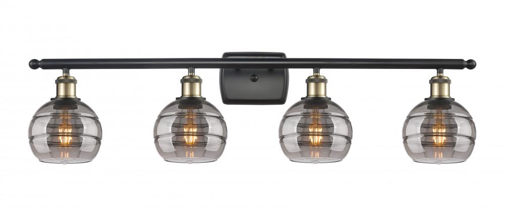 Rochester - 4 Light - 36 inch - Black Antique Brass - Bath Vanity Light