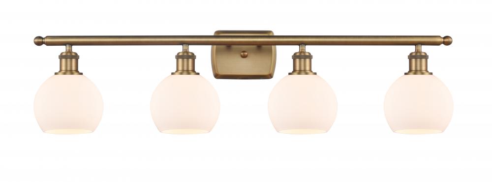 Athens - 4 Light - 36 inch - Brushed Brass - Bath Vanity Light