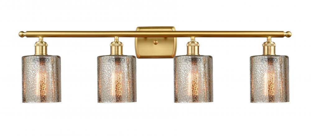 Cobbleskill - 4 Light - 35 inch - Satin Gold - Bath Vanity Light