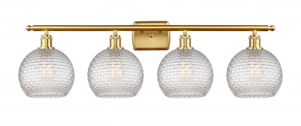 Athens - 4 Light - 38 inch - Satin Gold - Bath Vanity Light