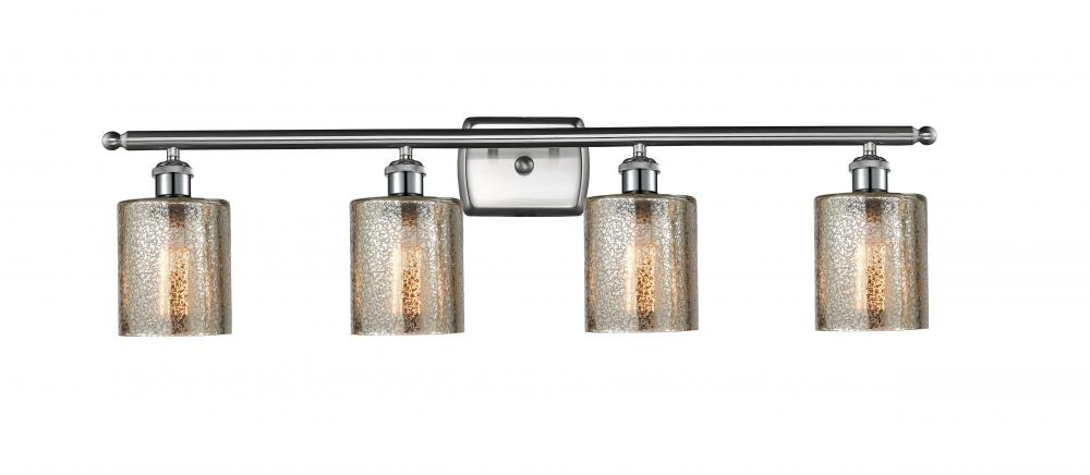 Cobbleskill - 4 Light - 35 inch - Brushed Satin Nickel - Bath Vanity Light