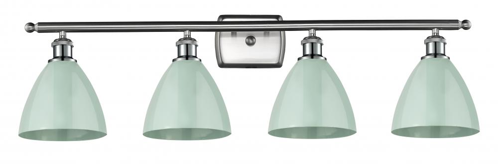 Plymouth - 4 Light - 38 inch - Brushed Satin Nickel - Bath Vanity Light