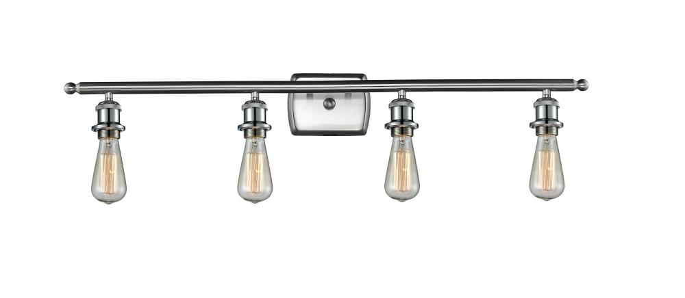 Bare Bulb - 4 Light - 36 inch - Brushed Satin Nickel - Bath Vanity Light