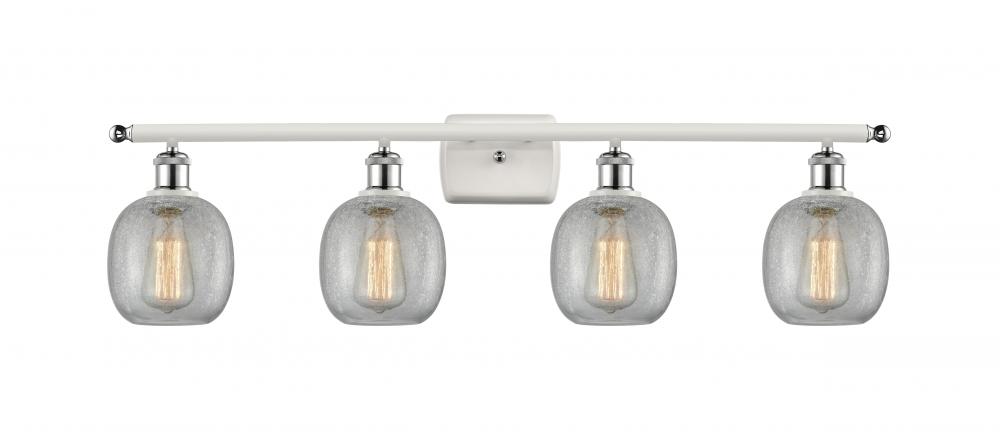 Belfast - 4 Light - 36 inch - White Polished Chrome - Bath Vanity Light