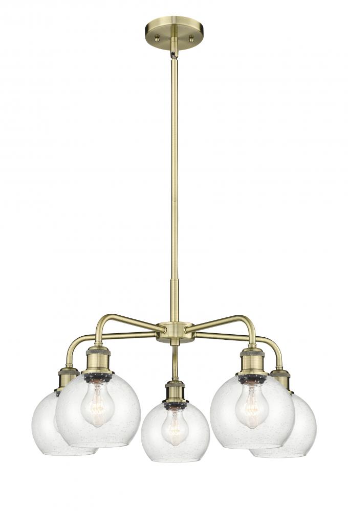 Athens - 5 Light - 24 inch - Antique Brass - Chandelier