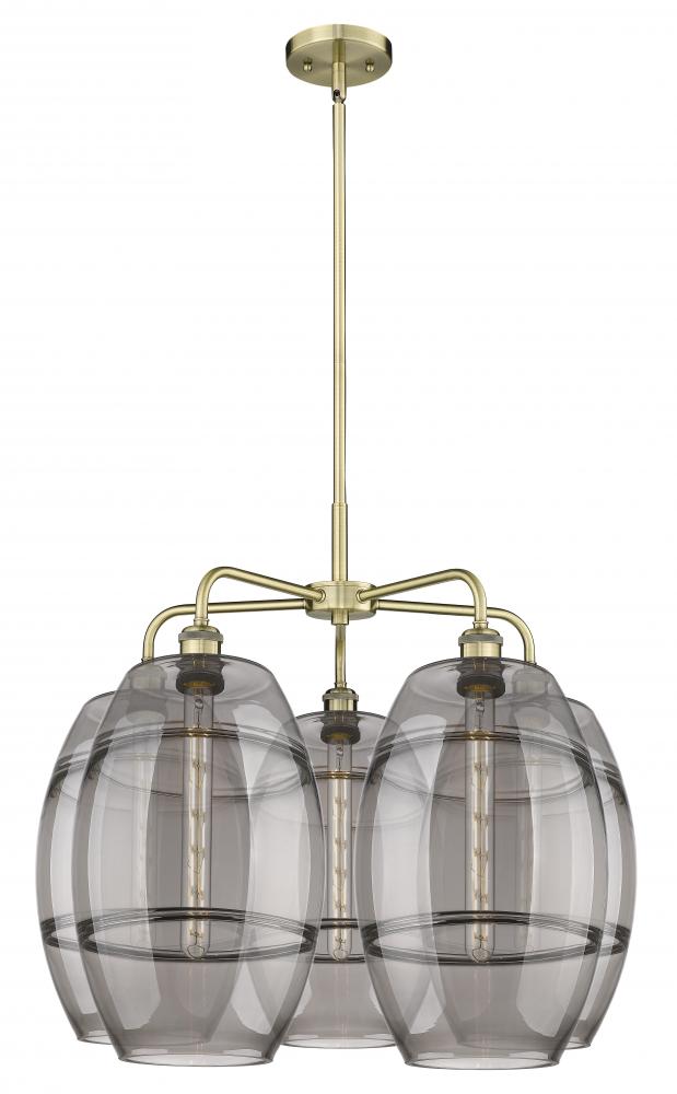 Vaz - 5 Light - 28 inch - Antique Brass - Chandelier