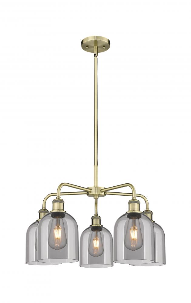 Bella - 5 Light - 24 inch - Antique Brass - Chandelier