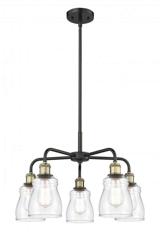 Ellery - 5 Light - 23 inch - Black Antique Brass - Chandelier