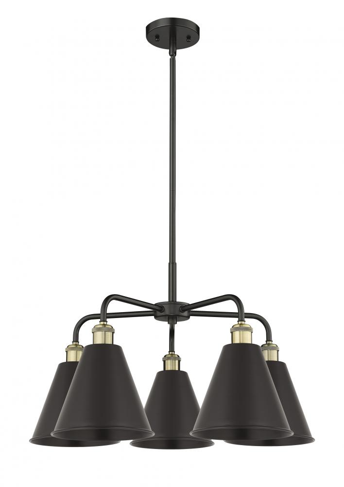 Berkshire - 5 Light - 26 inch - Black Antique Brass - Chandelier