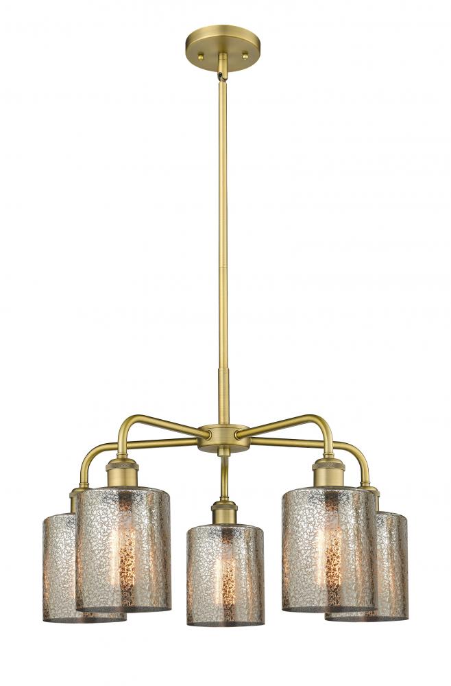 Cobbleskill - 5 Light - 23 inch - Brushed Brass - Chandelier