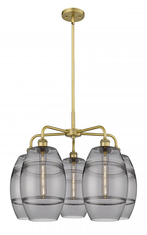 Vaz - 5 Light - 26 inch - Brushed Brass - Chandelier