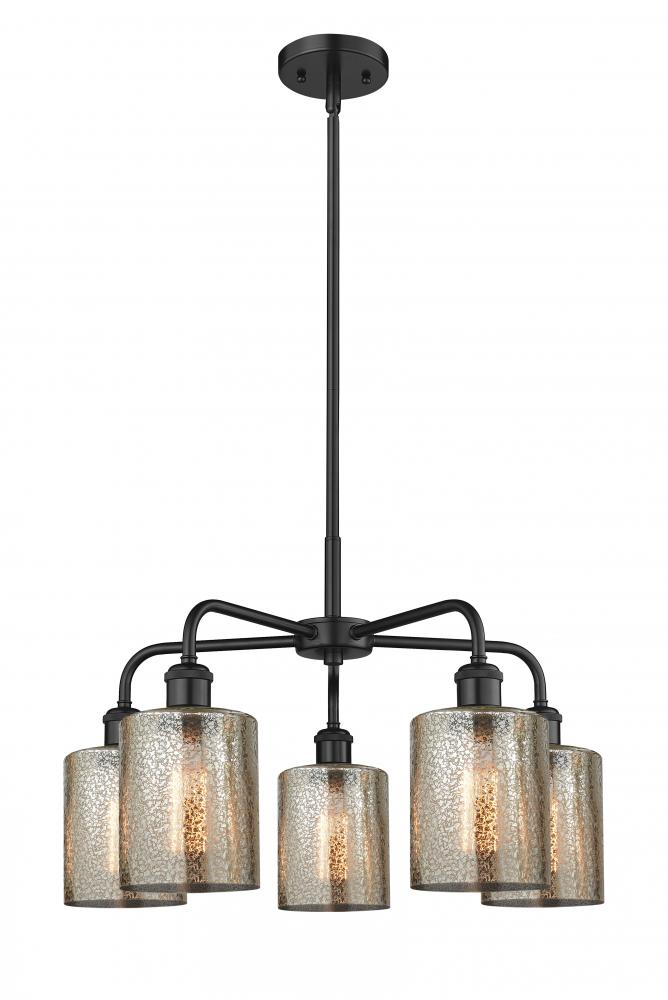 Cobbleskill - 5 Light - 23 inch - Matte Black - Chandelier