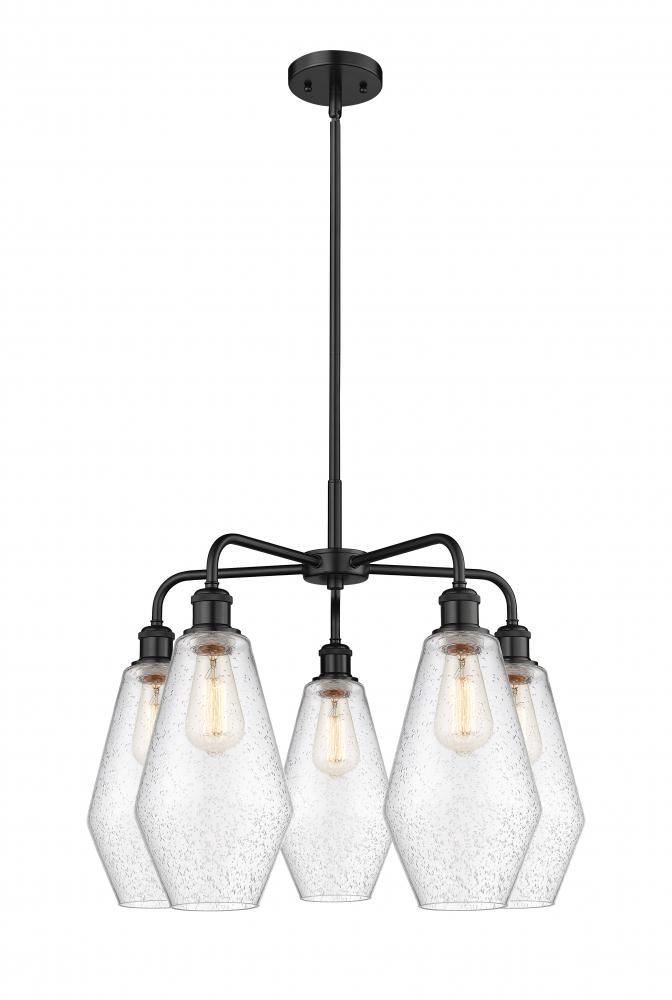 Cindyrella - 5 Light - 25 inch - Matte Black - Chandelier