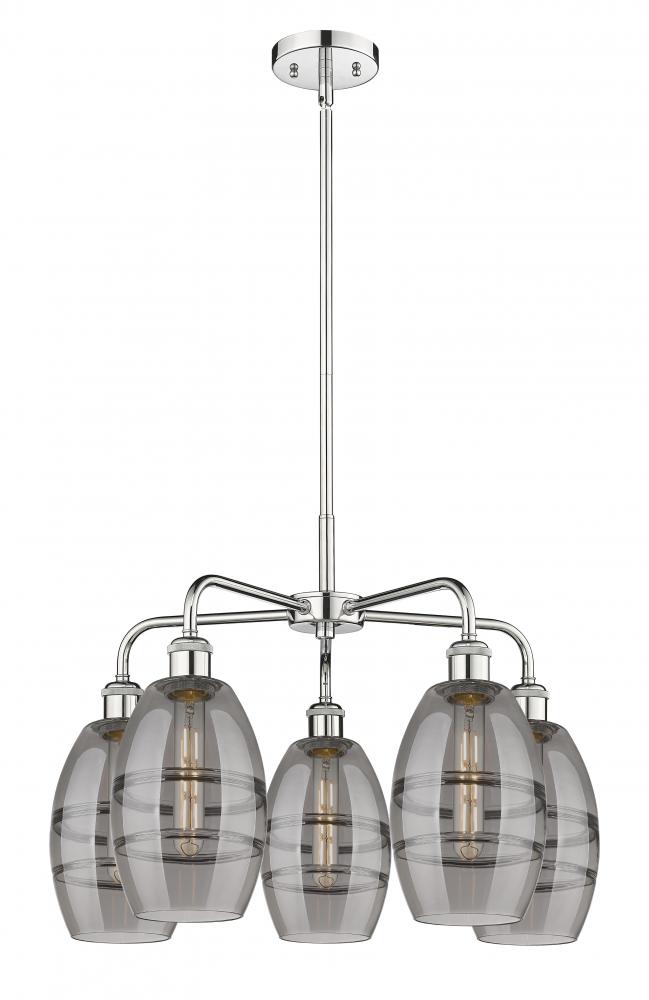 Vaz - 5 Light - 24 inch - Polished Chrome - Chandelier