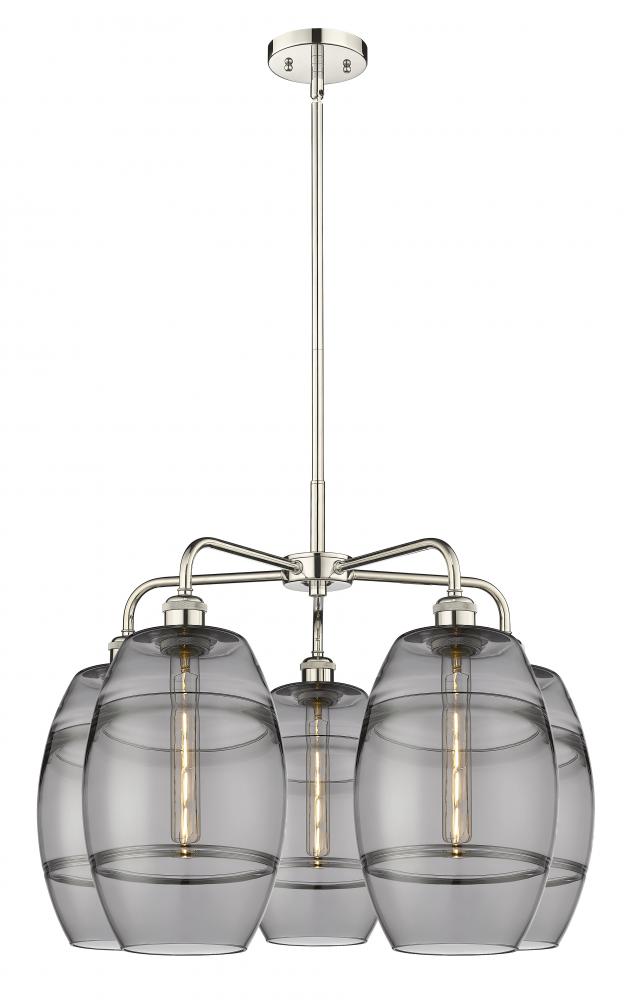 Vaz - 5 Light - 26 inch - Polished Nickel - Chandelier