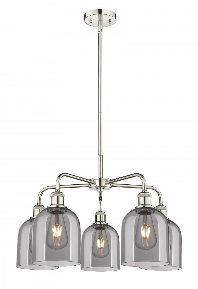 Bella - 5 Light - 24 inch - Polished Nickel - Chandelier