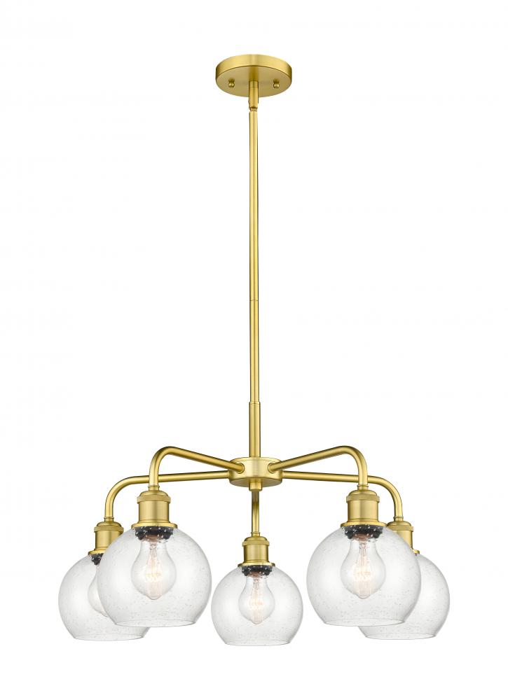 Athens - 5 Light - 24 inch - Satin Gold - Chandelier