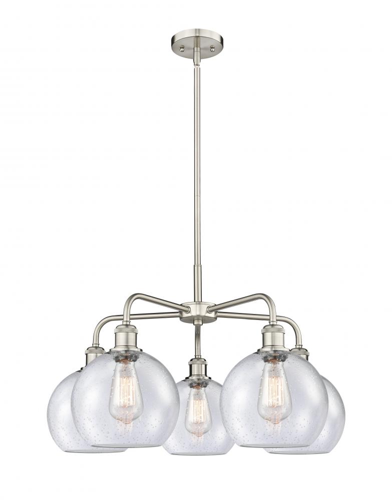 Athens - 5 Light - 26 inch - Satin Nickel - Chandelier