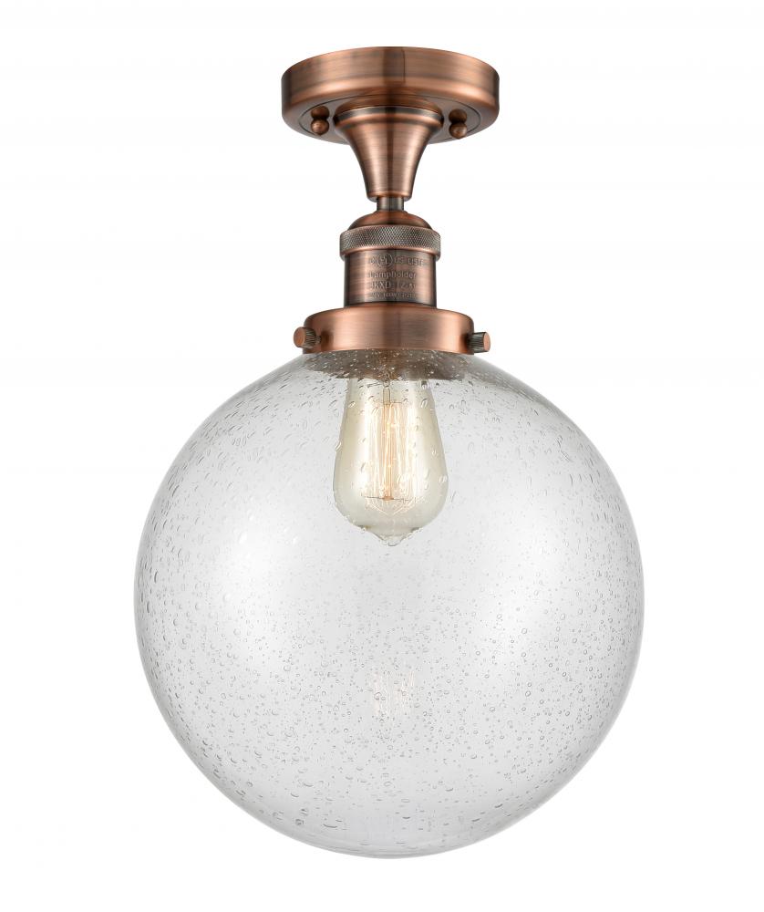 Beacon - 1 Light - 10 inch - Antique Copper - Semi-Flush Mount