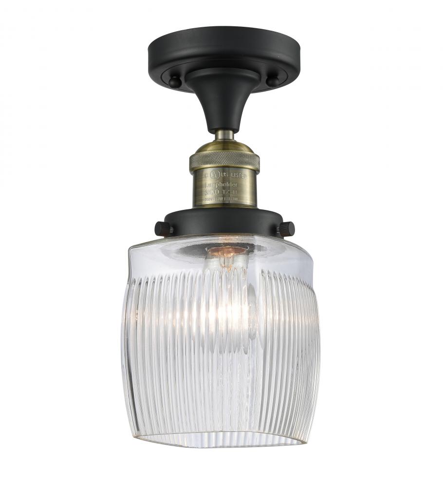 Colton - 1 Light - 6 inch - Black Antique Brass - Semi-Flush Mount