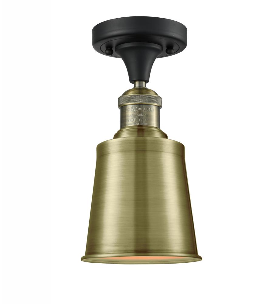 Addison - 1 Light - 5 inch - Black Antique Brass - Semi-Flush Mount