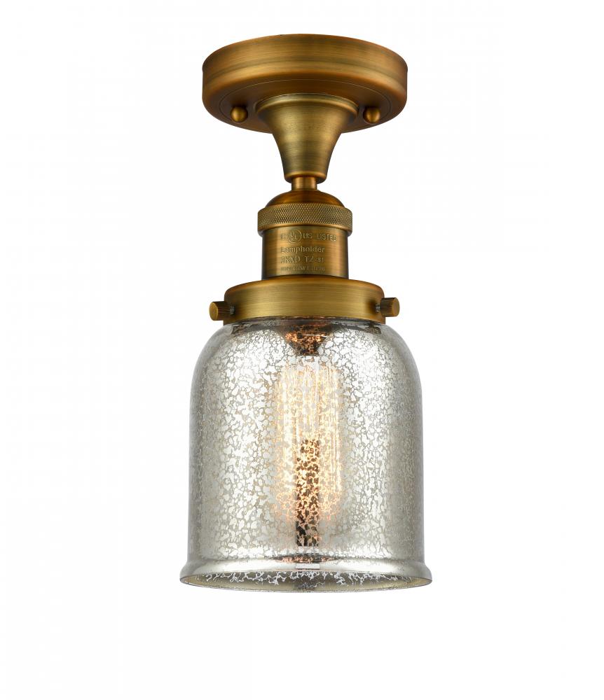 Bell - 1 Light - 5 inch - Brushed Brass - Semi-Flush Mount